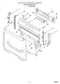 CONTROL PANEL Diagram and Parts List for GS395LEHS0  Whirlpool Range