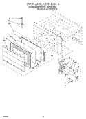 DOOR AND LATCH Diagram and Parts List for RM770PXBQ1  Whirlpool Wall Oven