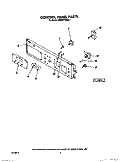 CONTROL PANEL Diagram and Parts List for KEMS376SBL1  KitchenAid Microwave Oven Combo