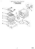 INTERNAL OVEN Diagram and Parts List for KEMS308GSS0  KitchenAid Microwave Oven Combo