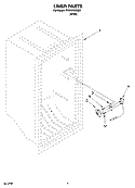 LINER PARTS Diagram and Parts List for EV070FXRQ00  Whirlpool Freezer