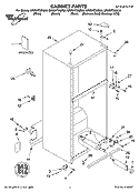 CABINET PARTS Diagram and Parts List for GR2SHTXML00  Whirlpool Refrigerator