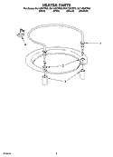 HEATER PARTS Diagram and Parts List for DU1100XTPB3  Whirlpool Dishwasher