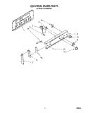 CONTROL PANEL Diagram and Parts List for RF302BXVG1  Whirlpool Range