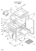 OVEN Diagram and Parts List for FGP325YL3  Roper Range