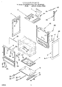 CHASSIS Diagram and Parts List for SF315PEGQ1  Whirlpool Range