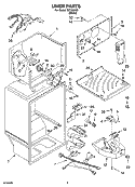 LINER PARTS Diagram and Parts List for IKT195302  Inglis Refrigerator