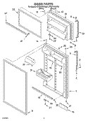 DOOR Diagram and Parts List for ET8RHMXKT01  Whirlpool Refrigerator