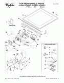 TOP AND CONSOLE PARTS Diagram and Parts List for WGD9450WW1  Whirlpool Dryer