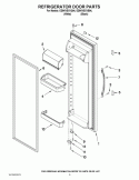 REFRIGERATOR DOOR PARTS Diagram and Parts List for ED5KVEXVQ04  Whirlpool Refrigerator
