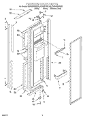FREEZER DOOR Diagram and Parts List for KSRB22FHBL00  KitchenAid Refrigerator