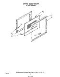 OVEN DOOR Diagram and Parts List for RS600BXK2  Whirlpool Range