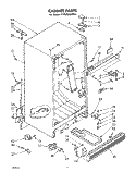 CABINET Diagram and Parts List for ET19JKXLWR1  Whirlpool Refrigerator
