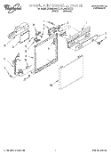 FRAME AND CONSOLE Diagram and Parts List for DU840DWGZ1  Whirlpool Dishwasher