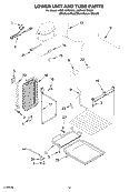 LOWER UNIT AND TUBE PARTS Diagram and Parts List for KSSV42FMS00  KitchenAid Refrigerator
