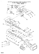 MOTOR AND ICE CONTAINER Diagram and Parts List for KSRS25FDWH01  KitchenAid Refrigerator