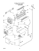 ICE MAKER, OPTIONAL Diagram and Parts List for 3XART735G00  Whirlpool Refrigerator