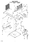 UNIT Diagram and Parts List for ET8MTMXKQ00  Whirlpool Refrigerator