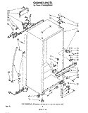 CABINET Diagram and Parts List for ET14AKXMWR0  Whirlpool Refrigerator