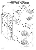 FREEZER LINER PARTS Diagram and Parts List for GC5THEXNS03  Whirlpool Refrigerator