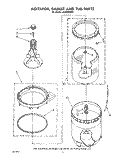 AGITATOR, BASKET AND TUB Diagram and Parts List for LA4400XSW0  Whirlpool Washer