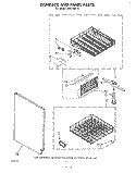 DISHRACK Diagram and Parts List for SHU70050  Whirlpool Dishwasher