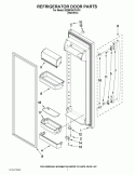 REFRIGERATOR DOOR PARTS Diagram and Parts List for 8ED5FHKXVY03  Whirlpool Refrigerator