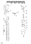 MOTOR AND ICE CONTAINER PARTS Diagram and Parts List for ED2FHAXSL01  Whirlpool Refrigerator