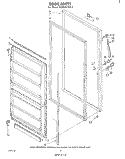 DOOR , LIT/OPTIONAL Diagram and Parts List for EV20VS1KW0  Whirlpool Freezer