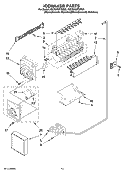 ICEMAKER PARTS, OPTIONAL PARTS (NOT INCLUDED) Diagram and Parts List for KSCS25MTMK01  KitchenAid Refrigerator