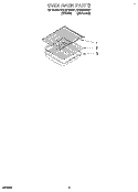 OVEN RACK, LITERATURE Diagram and Parts List for SF310PEAW1  Whirlpool Range