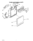 FRAME AND CONSOLE Diagram and Parts List for WU1000X5  Roper Dishwasher