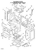 CHASSIS Diagram and Parts List for GS460LEKB0  Whirlpool Range