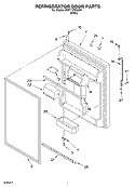 REFRIGERATOR DOOR Diagram and Parts List for 5VET1DTKLQ01  Whirlpool Refrigerator