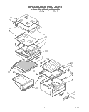 REFRIGERATOR SHELF Diagram and Parts List for KSRC22DAAL00  KitchenAid Refrigerator