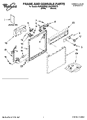FRAME AND CONSOLE PARTS Diagram and Parts List for DU810SWPQ0  Whirlpool Dishwasher