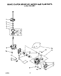 BRAKE, CLUTCH, GEARCASE, MOTOR AND PUMP Diagram and Parts List for TAWL610WW1  Estate Washer