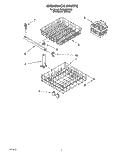 DISHRACK Diagram and Parts List for DU806CWDQ2  Whirlpool Dishwasher