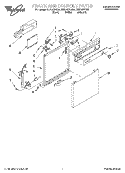 FRAME AND CONSOLE Diagram and Parts List for DU910PFGB1  Whirlpool Dishwasher