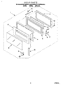 DOOR Diagram and Parts List for KHMS105BBL4  KitchenAid Microwave