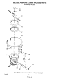 HEATER, PUMP AND LOWER SPRAY ARM Diagram and Parts List for DU7800XS2  Whirlpool Dishwasher