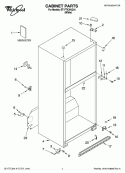 CABINET PARTS Diagram and Parts List for ET1FTKXKQ10  Whirlpool Refrigerator