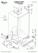 CABINET PARTS Diagram and Parts List for ED2LHEXTD10  Whirlpool Refrigerator