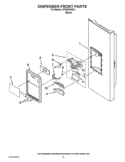 DISPENSER FRONT PARTS Diagram and Parts List for KFIS20XVBL6  KitchenAid Refrigerator