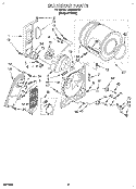 SECTION Diagram and Parts List for LER5634AQ1  Whirlpool Dryer
