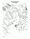 BULKHEAD PARTS Diagram and Parts List for IGD7300WW0  Inglis Dryer