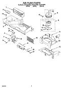 AIR FLOW PARTS Diagram and Parts List for GH4155XPQ1  Whirlpool Microwave