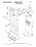CABINET PARTS Diagram and Parts List for KFIL27CXMS0  KitchenAid Refrigerator