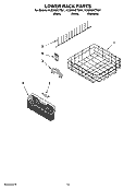 LOWER RACK PARTS, OPTIONAL PARTS (NOT INCLUDED) Diagram and Parts List for KUDK03CTWH1  KitchenAid Dishwasher