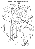 CONTROLS AND REAR PANEL PARTS Diagram and Parts List for IP44000  Inglis Washer